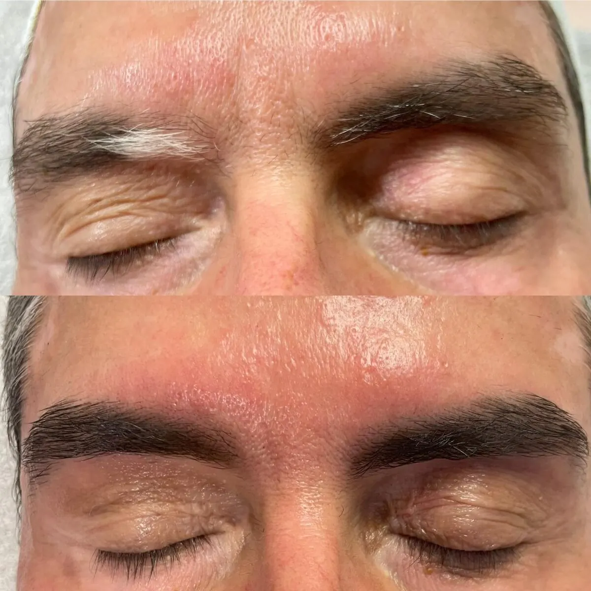 Brow tint before and after